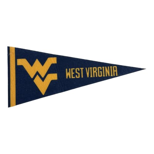 West Virginia Mini Pennant - Size: 4" x 9" - Officially Licensed - 1 Pennant Per Pack