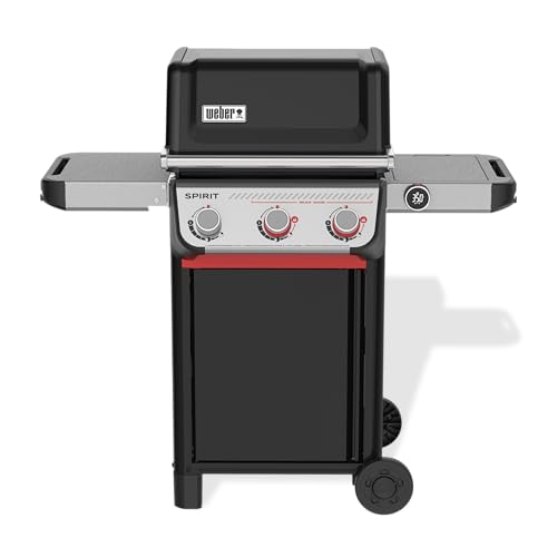 Image of Weber Spirit EX‑325 Smart Gas Grill (Liquid Propane) for Outdoor Cooking, 3 Burner - Black, Wi‑Fi Enabled Grill with Porcelain-Enameled Cast-Iron Grates, Sear Zone, Boost Burners