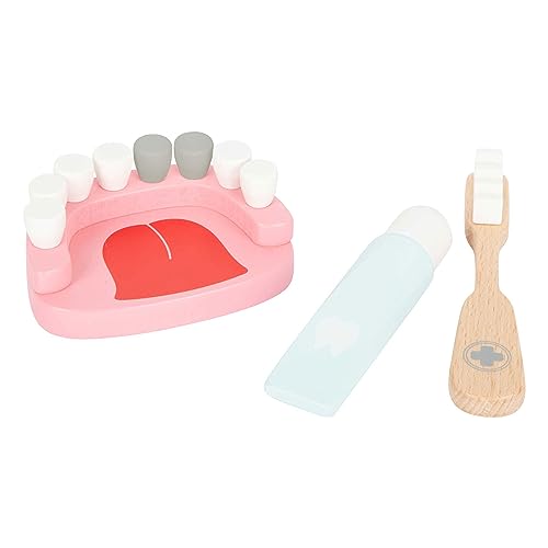 Small foot Mallette de médecin Dentiste, malette de Docteur avec seringue, Jouets de Jeu de rôle pour Enfants, 11743, Beige