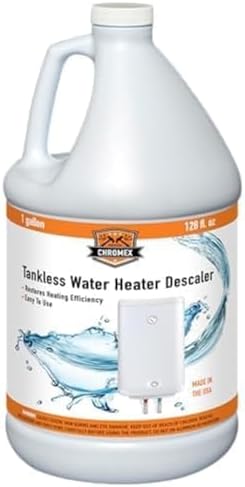 Chromex Solución de descalcificación del calentador de agua sin tanque  Descalcificación altamente eficaz, 1 galón