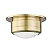 Hudson Valley Lighting Greenport - LED Small Flush Mount/Wall Sconce - Aged Brass Finish - White Spanish Alabaster
