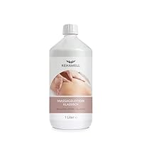 REHAWELL Massagelotion Klassisch 1 L – professionelle Massagelotion mit Avocadoöl & Vitamin E, vegan, ohne Parabene & Farbstoffe, Made in Germany – für Massageanwendungen