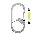 Nite Ize G-Series SlideLock Dual Chamber Carabiner - Key Holder & Organizer with SlideLock - Heavy-Duty Carabiner Clip for Car Keys, Keychain Accessories & More - Size 3, Stainless Steel (3 Pack)
