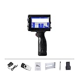 Impresora de mano Impresora de inyección de tinta portátil de 12,7 mm, QR Bar Código de lote Número de fecha Logotipo Impresora de etiquetas de fecha de caducidad, 24 idiomas portátil Altamente eficie