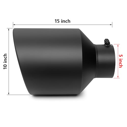 A-Karck SH501015RACBK Exhaust Tip 5 Inch Inlet To 10 Inch Outlet thumb #1