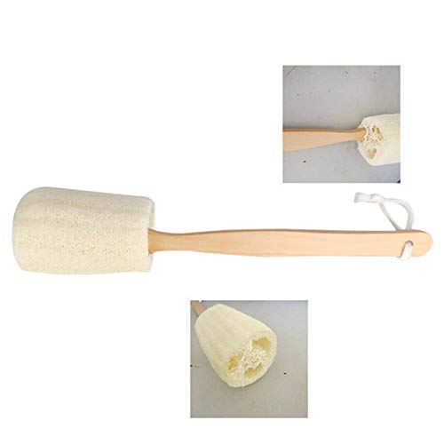 Luffe da Bagno 2 Pezzi Luffa Manico in Legno Bagno...