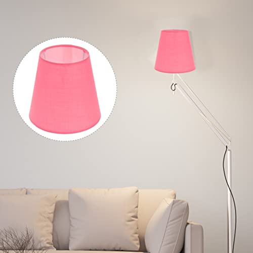 Image of Gadpiparty Pink Macaron Fabric Lamp Shade 5.51X5.51X5.11In Clip-on Drum Style Light Cover for Table Ceiling & Floor Lamps Small Chandelier Replacement Shade