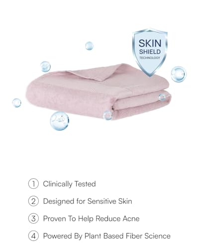 Image of Doctor Towels, World's First Banana Terry Bath Towel, 400 GSM | Dermatologist Tested for Sensitive Skin | 60 x 120 cm Towels for Bath Large Size | Clinically Tested to Help Reduce Acne - Pink