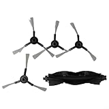 Honseadek Cepillo lateral para aspiradora robot, repuesto de cepillo de rodillo principal, cerdas de silicona para protección de suelos y paredes, compatible con WVCR200S