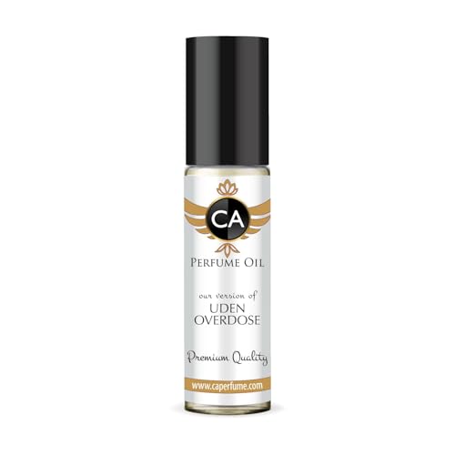CA Perfume Impression of Uden Overdose Unisex Fragrance Oil Woody Spicy Scent Long Lasting Perfumes for Women &amp; Men Travel Size TSA Ready Mini Parfum Body Oil Roll-on 0.33 Fl Oz 10ml
