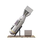 RBLOCTOYNY WWII Atomic Bomb Building Model Set, MOC Assembly Kit with Transparent Internal Structure, Dedicated Stand, Desktop Display Model for Adults, Teens, Historic Replica (Static/407PCS)