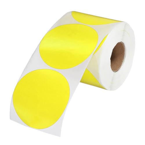 Autocollants à points colorés étiquettes rondes de codage et marquage jaune