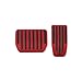 Alieemo 2PCS Aluminum Car Accelerator Pedal Covers, Vehicle Foot Pedal Pads Set, Non Slip Performance Automotive Brake Foot Rest Pedal Extenders Replacement Compatible with Model 3 Model Y (Red)