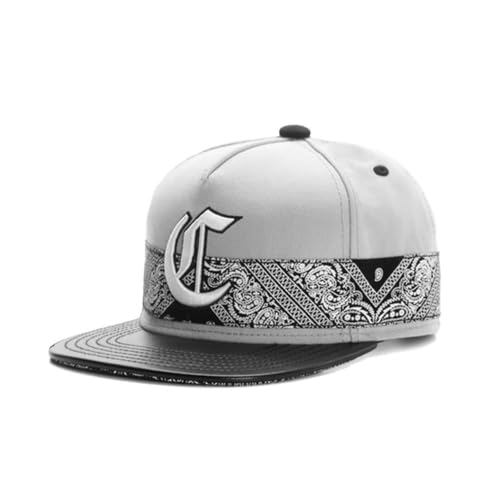 Gorra de béisbol de hip hop con visera plana y cierre snapback regulable unisex