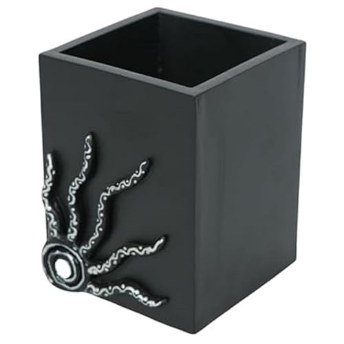 Image of Decorative Embossed Design Pencil and Pen Stand | Desk Organizer for Stationery Storage | Suitable for Office Desk, Study Table, Home and Workspace Use (Design 5)