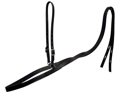 Mini Pony Harness Breastplate with Tugs – 125" Total Length – Black Leather