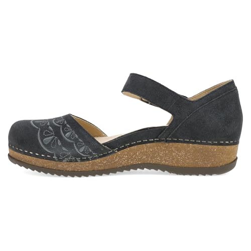Image of Dansko Mae Mary Jane for Women - Dual-Density Cork /EVA Midsole and Lightweight Rubber Outsole Provide Durable and Comfortable Ride on Patented Stapled Construction