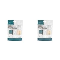 Liquiproof LABS Shoe Cleaning Care Kit 50ml Premium Eco Cleaner, Vegetable Fibre Brush and a Microfibre Cloth for use on leather, suede, shoes, boots, handbags, trainers etc (Pack of 2)