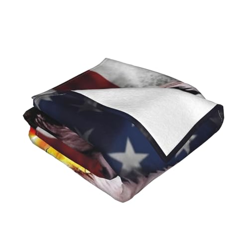 Couverture polaire chaude drapeau américain grand plaid lit et canapé - 8