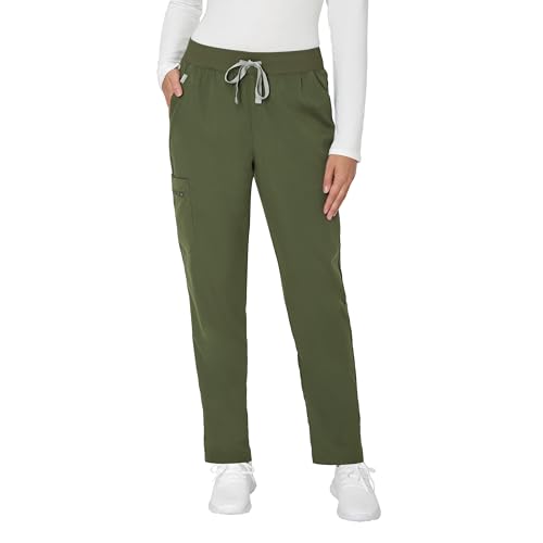 Pantalon de blouse médicale Hanes pour femme en taille M couleur mousse verte