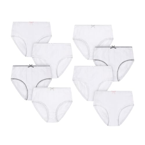 Buyless Fashion Little Girl Toddler Panties Assorted Prints Soft Cotton Big Kids Briefs Underwear 8 Pack - BW21-8-GEL-6-7