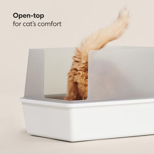 Caja de arena para gato grande con paredes altas y plástico antiadherente miniatura 5