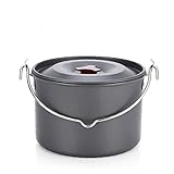 Camping Hängender Topf Kochgeschirr Picknick Lagerfeuer Großes Leichtweiß Aluminium Für 5-6 Personen Reisen Wandern Outdoor Wanderung Outdoor Camping Kessel