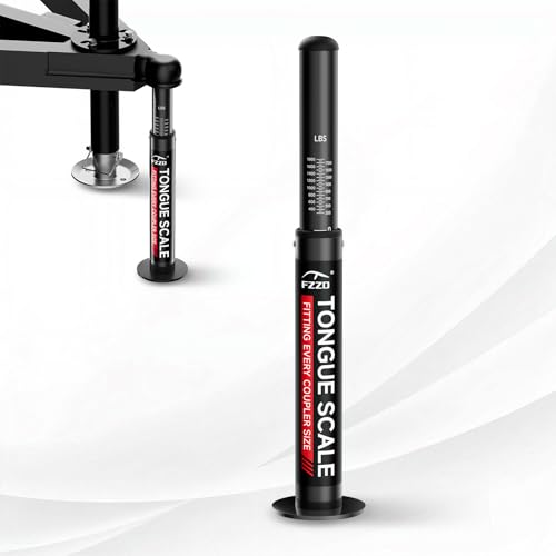 FZZD RV Trailer Tongue Weight Scale, 1800 lbs Max Weight Capacity, Black