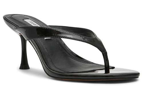 Steve Madden Womens Faroh Black Patent 8.5 M