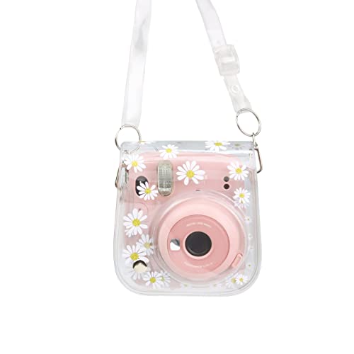 Deror Sac pour Appareil Photo Petit Sac pour Appareil Photo Transparent Étui en PVC avec bandoulière pour Fujifilm 11/9/8