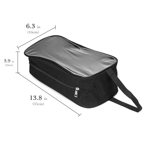 Linkidea 2 Pack Soccer Shoe Carrying Bag, Soccer Cleats Storage Bag, Fit Up to US Men Size 13 Soccer Shoes, Compact Soccer Boots Duffle Bag with Water Resistant Design (Black)2