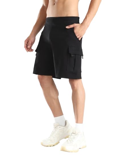 musclemind Men's Cargo Shorts | Premium Cotton Stretch Utility Shorts with Multiple Pockets |, Hiking, Work, Sports-picture-11