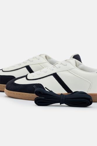 Image of SNITCH Men's Sneakers | PU+Suede Upper & Durable TPR Outsole | Lace-Up Closure & Padded Collar | Versatile Low-Top Sneakers | Stylish Casual Footwear