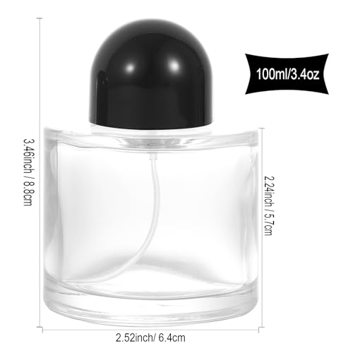 2 Packs 100ml/3.4oz Vintage Perfume Bottles Glass Cologne Refillable Perfume Bottle Atomizer Travel Empty Clear Perfume Spray Bottle Essential Oil Container Sprayer Cologne Atomizer for Women2