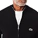 Lacoste Men's Zipped High Neck Cotton Sweater, Black, Large