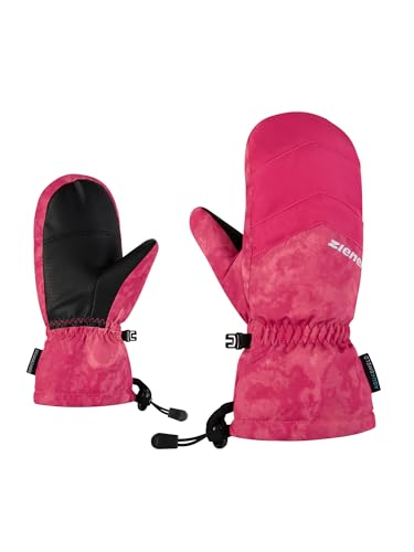Moufles de ski enfant Ziener Lettero-Z rose pop taille 7 imperméables