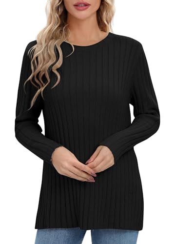 Image of Urban CoCo Women's Lightweight Crewneck Pullover Sweaters Long Sleeve Fall Knitted Sweater Tops