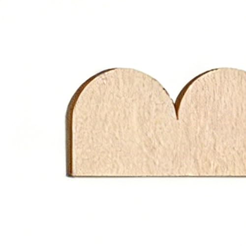 Barra de madera ondulada de 24 piezas para bordes y muebles DIY 8