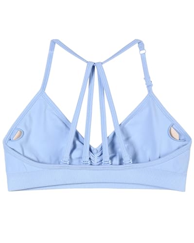 Image of AUROLA Mercury Workout Sports Bras Women Athletic Removable Padded Backless Strapy Minimal Crop Top