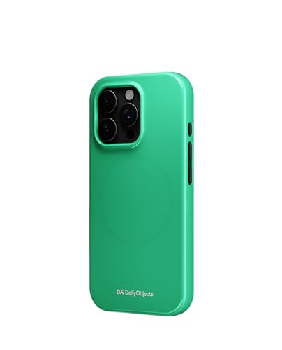 Image of DailyObjects Polycarbonate Enamel Bumper Magsafe Case for iPhone 14 Pro Max Compatible with Mag-Safe Wireless Charging | Mint Hybrid Magnetic Back Cover