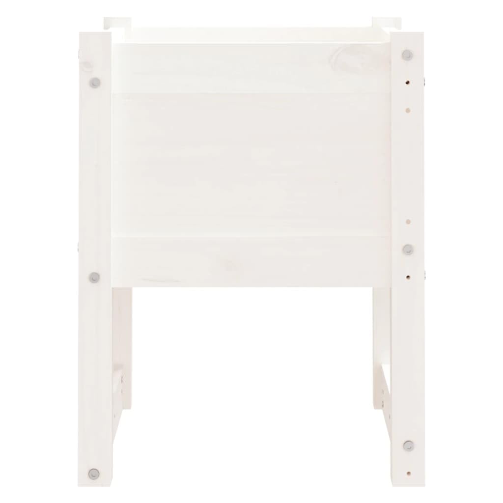 Jardinera de 40 x 40 x 52,5 cm, madera maciza de pino, ahorra espacio, para balcón, terraza y jardín, robusta maceta con diseño moderno para hierbas, flores y verduras