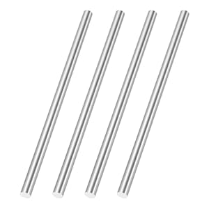 sourcing map 4 Pcs Round Steel Rod 8mm Diameter HSS Lathe Bar Stock Tool 100mm Long for Shaft Gear Drill Lathes Boring Machine Turning Miniature Axle Cylindrical Pin DIY Craft Tool