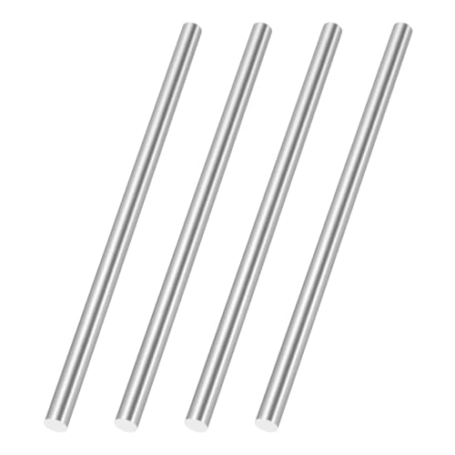 sourcing map 4 Pcs Round Steel Rod 8mm Diameter HSS Lathe Bar Stock Tool 100mm Long for Shaft Gear Drill Lathes Boring Machine Turning Miniature Axle Cylindrical Pin DIY Craft Tool