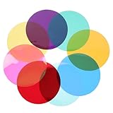 LALAFINA 8pcs Light Filters: 8 Colored Plastic Sheets - Lighting Gel - Led Flexible Transparent Film Screen for Film, Video, Photo, Stage