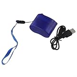 Volakebeing Für USB-Handkurbelgenerator für Mobiltelefone – 5,5 V Ausgang mit integriertem Datenkabel, tragbares Netzteil für Outdoor, Reisen und Geschäft (blau)