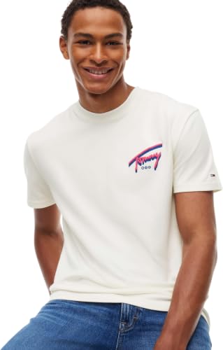 Tommy Jeans T shirt Tjm Reg Sign avec impression au dos version longue homme - vue 4