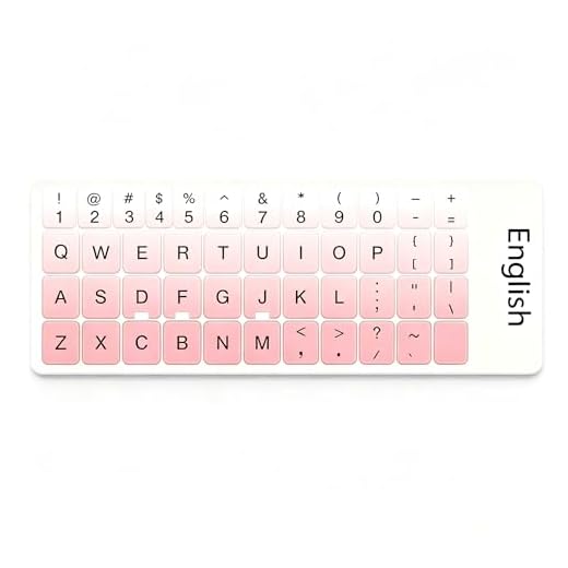 English Keyboard Letter Stickers, Universal English Keyboard Stickers, Black Background with White Letters, Suitable for Laptop and Desktop Keyboards (1 piece)