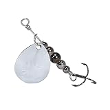 Dark Matter Fish Hawk Spinner Baits - Silver - Trout Fishing Lures Spinner Baits & Bass Fishing Lures for Freshwater, Ultralight SpinnerBait, Stainless Steel Spinnerbaits Fish Lure, Inline Spinners