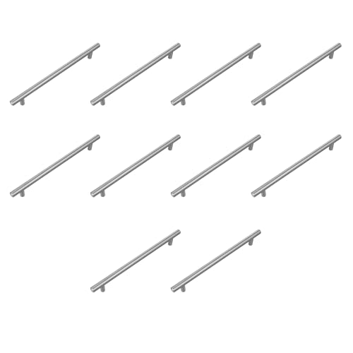 Amig - 10er Pack Möbelgriffe - 160 mm - Gebürstetes Nickel - Aus Stahl - Für Möbelrenovierung - Mod. 837