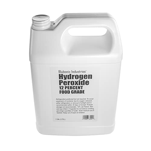 Blubonic 12 Percent Food Grade Hydrogen Peroxide, 128 fl oz, Cleaner